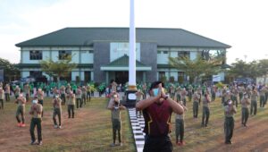 Pertama Kali  Batalyon Mandala Yudha Olahraga Bareng Masyarakat