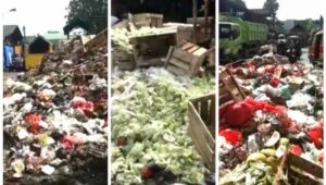 PASAR INDUK CIBITUNG, Sampah Menumpuk, Pungli Di Duga Dibiarkan Merajalela