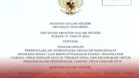 Instruksi Mendagri Mengenai Pelaksanaan PPKM Di 20 Provinsi