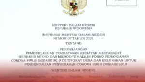 Instruksi Mendagri Mengenai Pelaksanaan PPKM Di 20 Provinsi