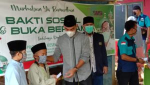 SMSI Dan PWI Lebak Bukber Sekaligus Berikan Santunan