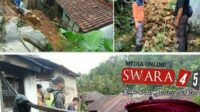 Terjadi Longsor, Dua Rumah Warga Di Sobang Rusak