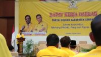 Teriakan “Andika Gubernur” dan “Fahmi Hakim Bupati” Menggema di Rakerda Golkar Kabupaten Serang