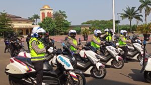 Polda Banten Gelar Patroli Sepeda Motor  ke Tempat Wisata