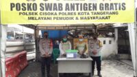 Antisipasi Penyebaran Covid-19 Pasca Lebaran, Polsek Cisoka Adakan Rapid Tes Antigen Gratis