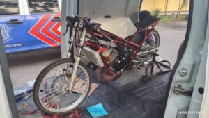 Di Duga Balap Liar  Sat Lantas Polres Lebak Amankan Satu unit Mobil Dan Motor
