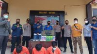 Polsek Pulau Panggung Tangkap Tiga Pelaku Pembobolan Counter HP di Pekon Tekad