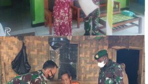 Danramil 0302 Warunggunung Serahkan Bantuan Sembako Untuk Warga Terdampak covid 19