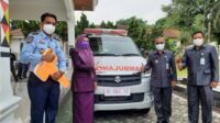 USAI GELAR APEL DEKLARASI ZERO HALINAR LAPAS KOTAAGUNG DAPATKAN HIBAH AMBULANS