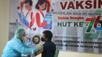 Sambut  HUT ke-76, Mahkamah Agung RI, Pengadilan Negeri Wates Selenggarakan Sentra Vaksinasi Dosis Kedua