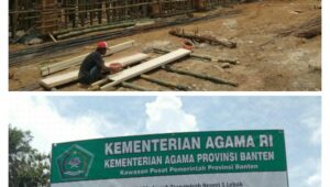 Mantan Kades Soroti Pembangunan RKB MTSN 5 Lebak Abaikan Keselamatan Kerja