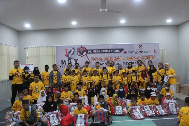 PT Mega Dharma Yudha (MDY) HUT ke-12, Gelar tasyakuran dan santunan anak yatim, di Pesona Krakatau Cottages, Karang Bolong, Banten