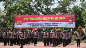 175 Personel Pasukan BKO Polres Lebak Diberangkatkan Ke Tangerang