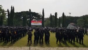 Ribuan Personel  Gabungan Amankan TPS Di Pilkades Serentak Kabupaten Lebak