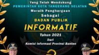 Penghargaan Anugerah Keterbukaan Informasi di Raih Kota Tangsel Dalam 3 kali
