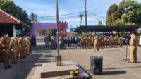 Menyambut awal tahun 2022, Camat Jayanti Pimpin Langsung Apel Pagi  di Kecamatan