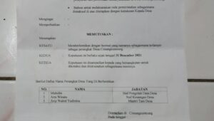 Kades Cimangeunteung Pecat Tiga Perades Begini Alasannya