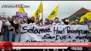 MEMPERINGATI HARLAH KOTA  BEKASI, KOPRI PC PMII ADAKAN AKSI KAMPANYE HARI PEREMPUAN  INTERNASIONAL