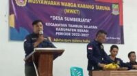Gelar Pemilihan Ketua Karang Taruna Desa Sumber Jaya, Wawan Hermawan terpilih menjadi pemenang
