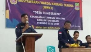 Gelar Pemilihan Ketua Karang Taruna Desa Sumber Jaya, Wawan Hermawan terpilih menjadi pemenang