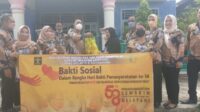 Sambut HBP Ke-58, Lapas Kotaagung Adakan Bakti Sosial, Bantuan Peduli UMKM dan Bersih-bersih