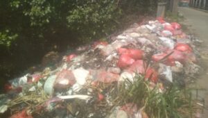 Sampah Menggunung Di Perbatasan Desa Jayanti – Desa Carenang Di Keluhkan Warga