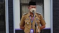 Camat Cisoka Pimpin Apel Pagi di lapangan kantor Kecamatan Cisoka
