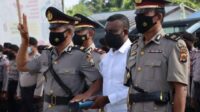 Kapolres Sorong Selatan Pimpin Upacara Pengukuhan dan Serah Terima Jabatan Personil Polres Sorong Selatan.