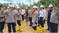 Peletakan Batu Pertama Pembangunan Rumah Negara T 38 di Batalyon D Sat Brimob Polda Sumsel Dihadiri Langsung Kapolda dan Bupati Pali