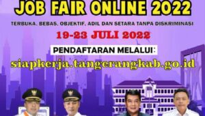 Disnaker Kab Tangerang Gelar Job Fair Online 19-23 Juli 2022, Ada 7413 Lowongan Kerja, Buruan Daftar.. !