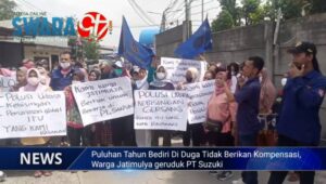 Puluhan Tahun Bediri Di Duga Tidak Berikan Kompensasi, Warga Jatimulya geruduk PT Suzuki