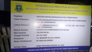 Pembangunan Betonisasi Di Gunung Kaler Perkim Provinsi Banten Di Duga Mengurangi Ketebalan