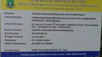 Pembangunan Uditch Di Benda Kebon Ds Benda Sukamulya Dari PERKIM Prov Banten Di Duga Asal Jadi