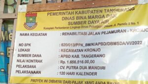 Rehabilitasi Jalan Pejamuran Kronjo Di Duga Asal Jadi, Peran Pengawasan DBMSDA Di Pertanyakan