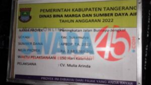 Halo Dinas Binamarga, Peningkatan Jalan Buniayu-Jengkol Di Kec Sukamulya Anggaran 2,8 Milyar Kini Mulai Miring Dan Retak