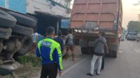 Truk Muatan Bungkil 24 Ton Terguling, Kasatlantas Polres Cilegon Jelaskan Kronologi Kecelakaan