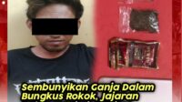 Sembunyikan Ganja dalam Bungkus Rokok, Sat Resnarkoba Polres Lebak Amankan Pelaku dan Barang Bukti