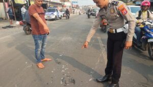 Ceroboh Saat Menyalip, Dua Pengendara Motor  Alami Kecelakaan, Kasat Lantas Polresta Serang Kota Jelaskan Kronologisnya