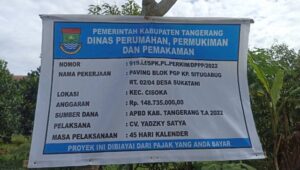 Belum Lama Selesai, Pembangunan Paving Block Di Kp Situgabug Ds Sukatani Dari Dinas Perkim Mulai Penurunan Kualitas