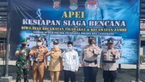 Apel Gelar Pasukan Dan Peralatan Kesiapsiagaan Penanggulangan Bencana Di Kecamatan Tigaraksa