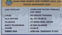 Pembangunan Normalisasi Saluran Pembuang Puri Permai Dari DBMSDA Kab Tangerang Di Duga Lemah Pengawasan