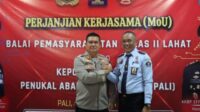 KAPOLRES PALI DAN BAPAS KELAS II LAHAT TEKEN MOU CIPTAKAN BERSAMA SITUASI AMAN DAN KONDUSIF
