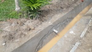 Di Langkat, Ada Bangunan Drainase di Dusun Satu Desa Damar Condong Diduga Dikerjakan Asal Jadi & Tak Ada Plang Proyek