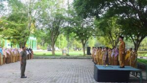 Pj Bupati Aceh Tamiang Pimpin Langsung Apel Akbar yang Diikuti Seluruh ASN