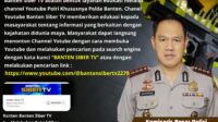 Ditreskrimsus Polda Banten Sosialisasikan Kejahatan Dunia Maya Melalui Banten Siber TV