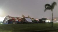 Hujan & Angin Kencang Rusak Stand Expo di Nagan Raya Aceh