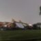 Kondisi tenda di Arena Rameunee Expo 2023 di Alun-Alun Suka Makmue, Kabupaten Nagan Raya, Provinsi Aceh, yang roboh akibat diterpa angin kencang disertai hujan lebat, Senin (27/2/2023) malam. Dok : ANTARA/HO-Dokumentasi pribadi