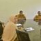 Kepala DPMKPPKB dan Para Kabid sedang mengikuti vidcon refleksi sembilan tahun penerapan UU No. 6 Tahun 2014 dalam penguatan pemerintahan desa di Ruang Rapat Bupati.