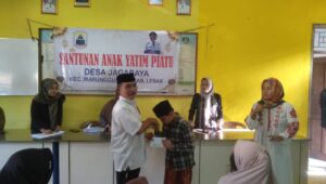 Peduli Kasih Di Bulan Ramadhan,Pemdes Jagabaya Santuni 88 Anak Yatim Piatu