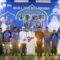 Pj Bupati Aceh Tamiang, Dr. Drs. Meurah Budiman, SH, MH, bersama Anggota DPRA, Nora Idah Nita, SE, Ustad Zul Arafah dan Kepala SKPK berfoto usai penyerahan secara simbolis 76 rumah layak huni.